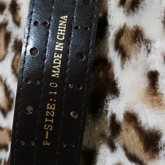 NWOT Suede Bohemian Pinhole Fringe Tie Belt P-size 10 - Picture 9 of 15